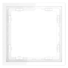 Изображение Рамка пластиковая VOLTUM S70 на 1 пост (белый глянцевый)