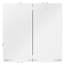 Изображение Выключатель встраиваемый VOLTUM S70 двухклавишный с подсветкой 10А (белый матовый)